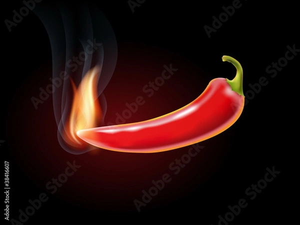 Obraz burning red pepper