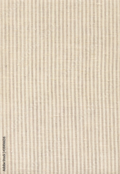 Fototapeta Striped beige linen texture