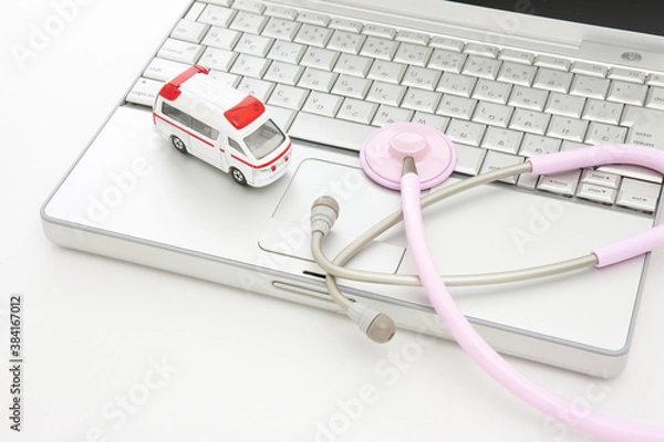 Obraz 聴診器と救急車