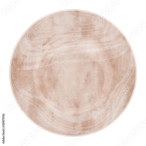 Fototapeta 木皿の水彩風手描きイラスト