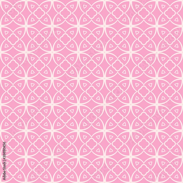 Fototapeta seamless pattern with pink flowers