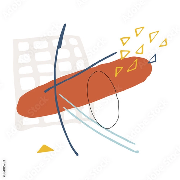 Obraz Abstract composition. Vector hand drawn artwork for poster, card, interior or print