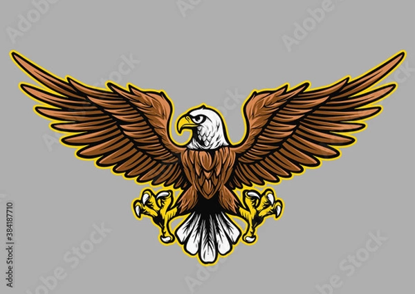 Fototapeta stock vector eagle object illustration