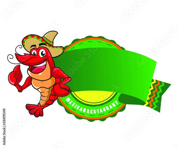 Obraz prawn mascot cartoon in vector