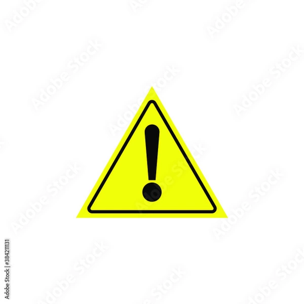 Fototapeta exclamation - caution icon vector design template. eps 10