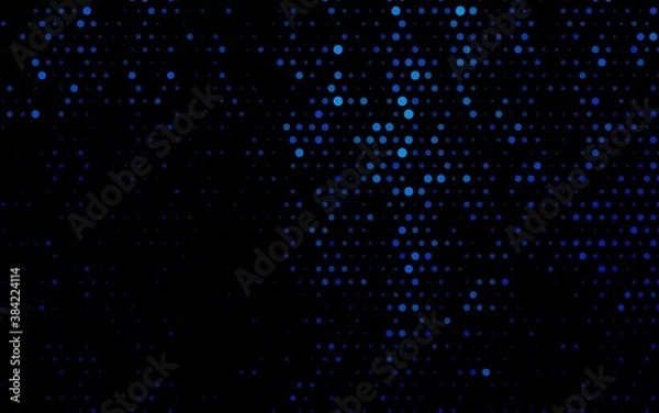 Fototapeta Dark BLUE vector backdrop with dots.