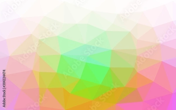 Fototapeta Light Multicolor, Rainbow vector low poly layout.