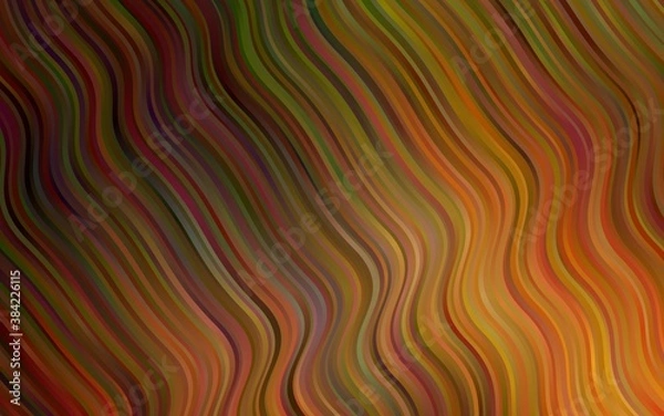 Fototapeta Dark Orange vector template with abstract lines.