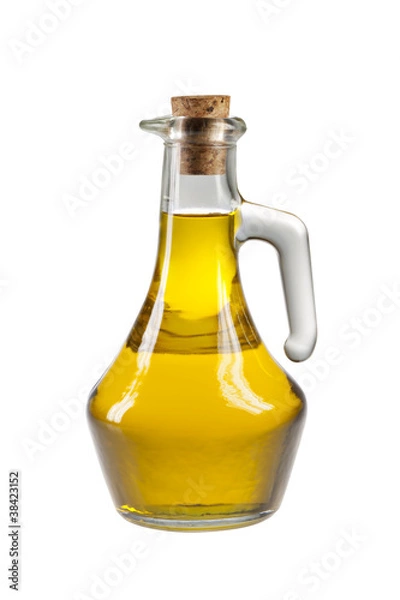 Obraz Olivenöl in Flasche, isoliert