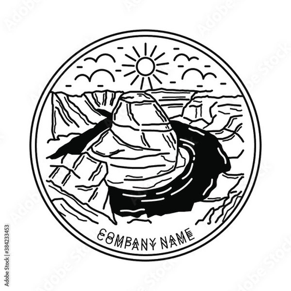 Obraz mountains badge design