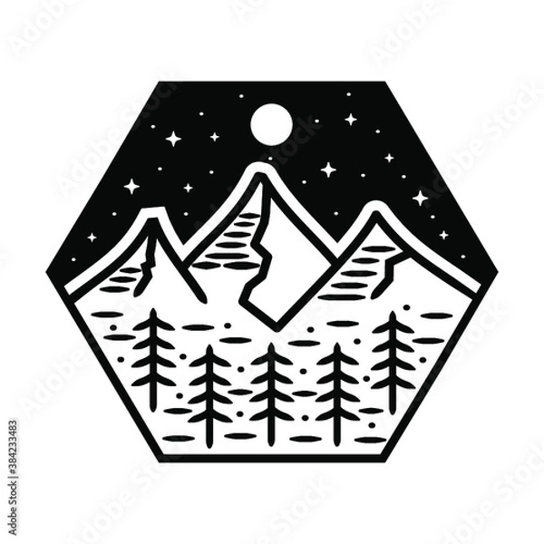 Obraz mountain badge design