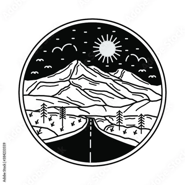 Obraz mountain badge design