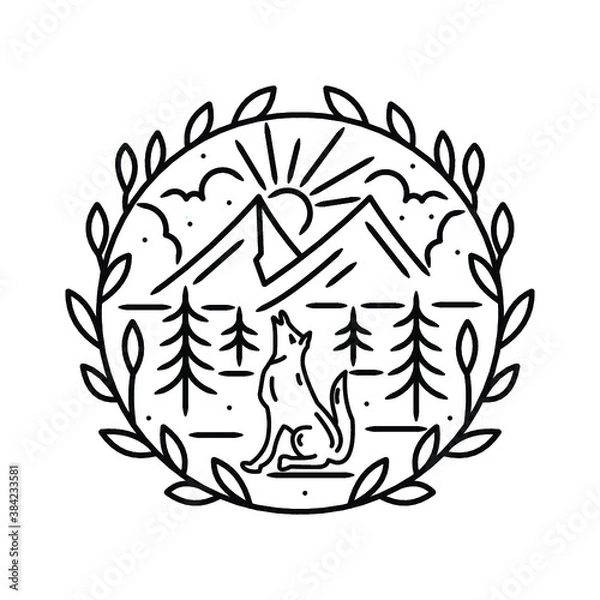 Obraz mountain badge design