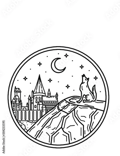 Obraz castil badge design