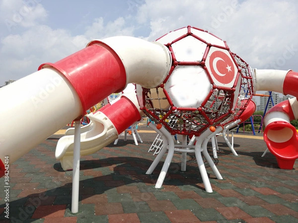 Fototapeta children's playground in the park