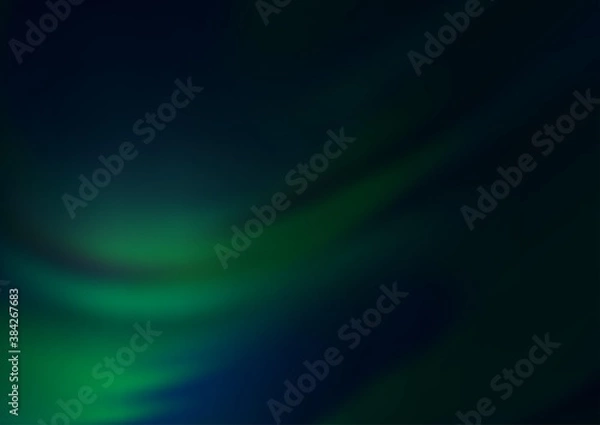 Fototapeta Dark Green vector abstract blurred template.