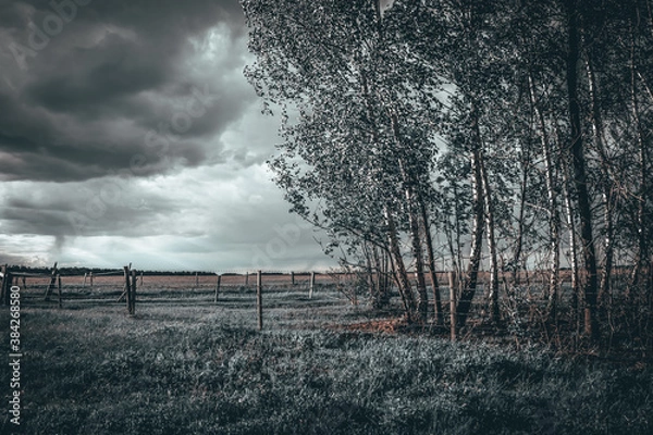 Obraz clouds over the river