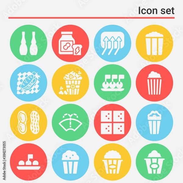 Fototapeta 16 pack of faults  filled web icons set