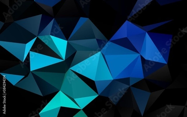 Fototapeta Light Blue, Green vector low poly layout.