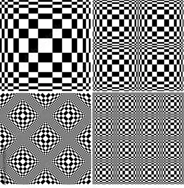 Obraz Abstract black and white pattern set