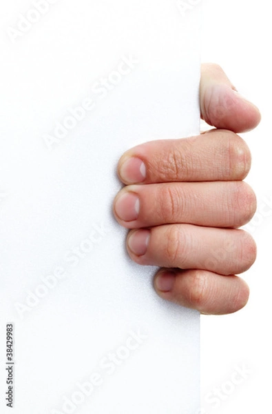 Obraz Hand on billboard