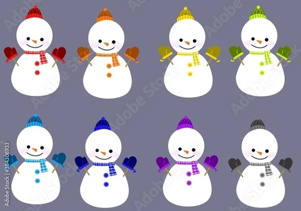 Fototapeta ゆきだるま