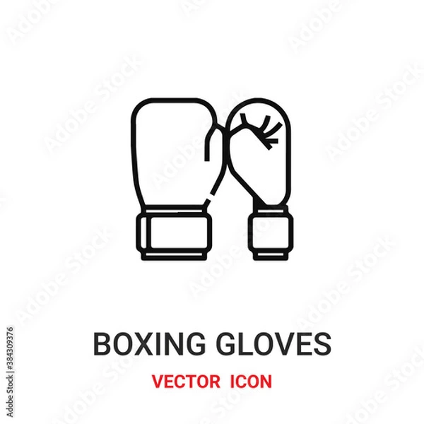 Obraz boxing gloves icon vector symbol. boxing gloves symbol icon vector for your design. Modern outline icon for your website and mobile app design.