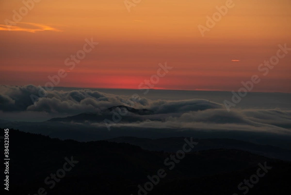 Obraz 
wonderful landscape above the clouds