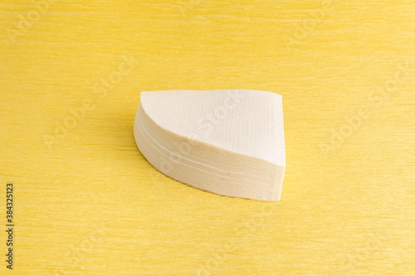 Obraz Coffee Filters on yellow background