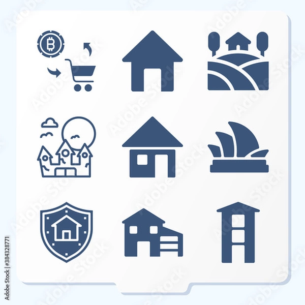 Obraz Simple set of 9 icons related to lords