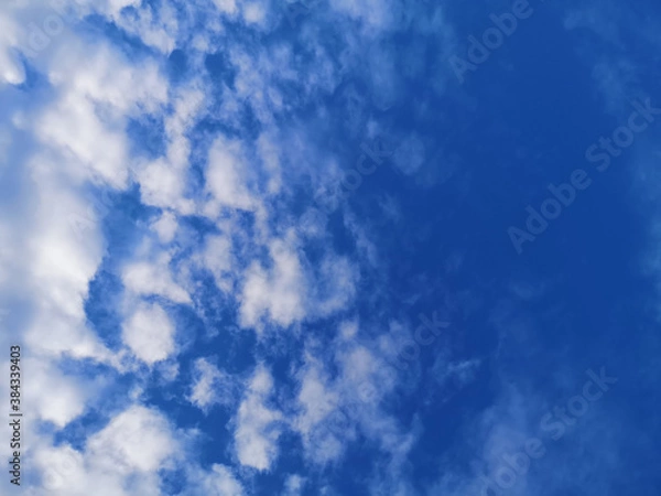 Obraz blue Sky background. Soft clouds