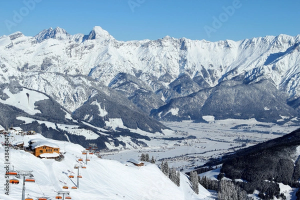 Obraz Winterlandschaft Saalbach-Hinterglemm Ski