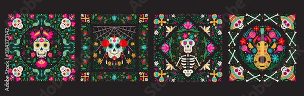 Obraz Dia de Los Muertos, Day of the Dead or Mexico Halloween
