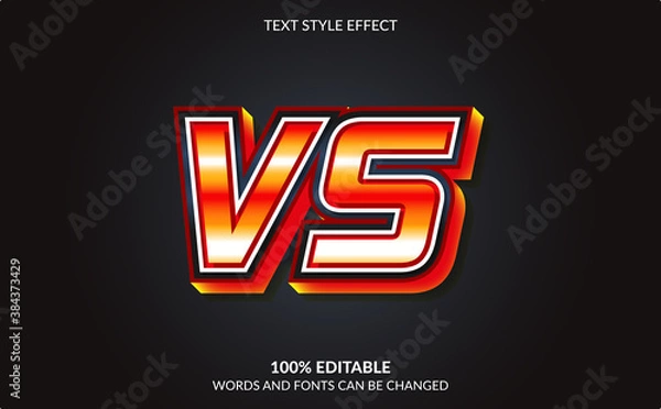 Obraz Editable Text Effect, Versus, Video Game Text Style