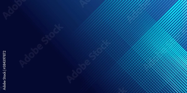 Fototapeta Modern abstract geometric blue and green tosca color background. Vector, illustration. 
