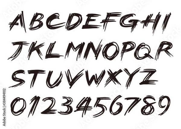 Fototapeta フォント アルファベット大文字・数字