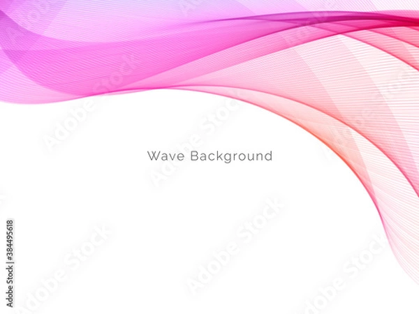 Fototapeta Decorative background with colorful wave design