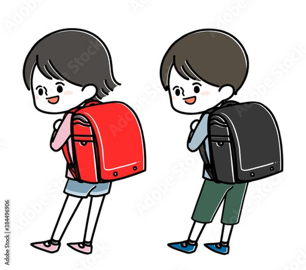 Obraz 小学生ランドセル女の子男の子