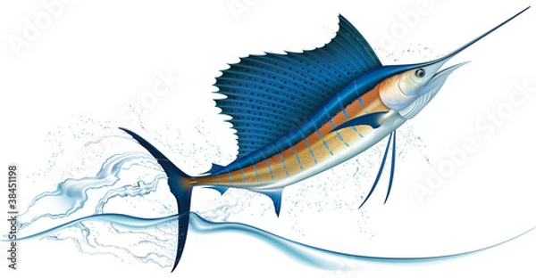 Fototapeta Skacząca żaglica