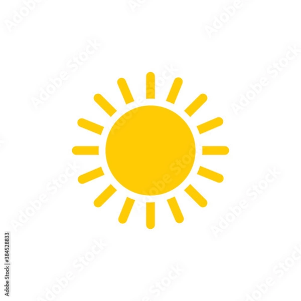 Obraz Sun flat icon design vector