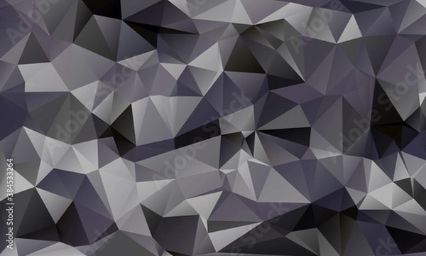 Obraz Abstract Vector Camouflage gray and black Background Made of Geometric Triangles Shapes