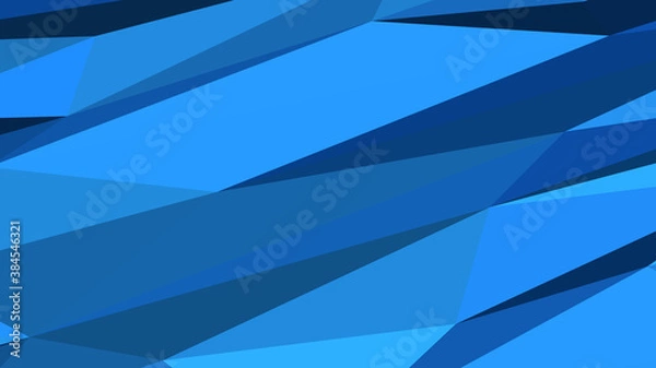 Fototapeta Dodger blue abstract background. Geometric vector illustration. Colorful 3D wallpaper.