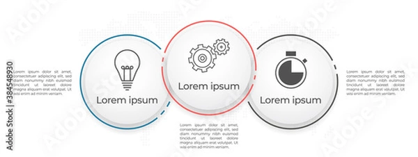 Obraz Infographic circle template 3 options