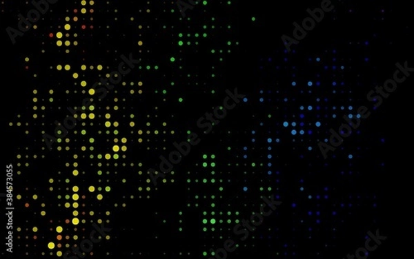 Fototapeta Dark Multicolor, Rainbow vector template with circles.