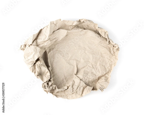 Fototapeta Crumpled Paper Ball Isolated on White background