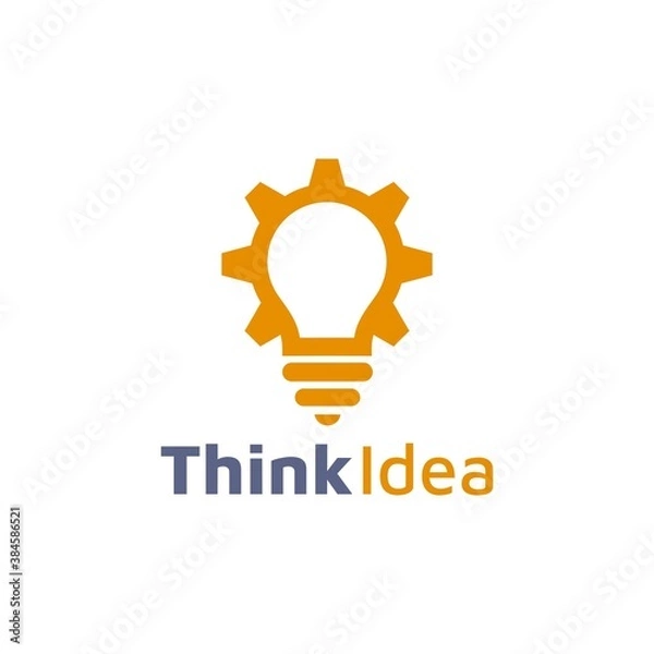Fototapeta Lightbulb logo template. Lightbulb icon. Abstract lightbulb logo. Business logo template. Vector illustration