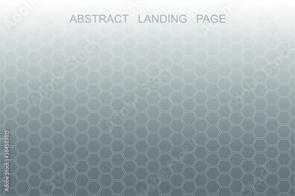 Obraz Lattice curves vector template, geometric graphic design. Abstract background with gray hexagons, honeycomb. Curves grid texture for cover layout, banner.