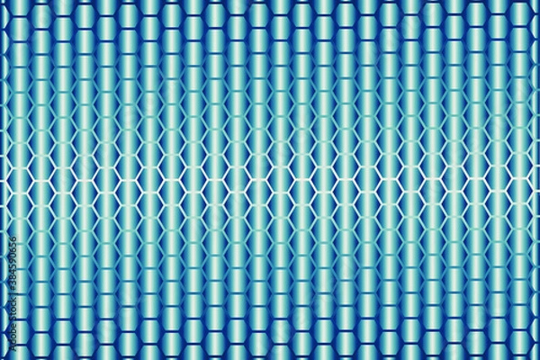 Fototapeta Lattice curves vector template, geometric graphic design. Abstract monochrome background with hexagons, honeycombs. Curves grid texture for cover, banner layout.