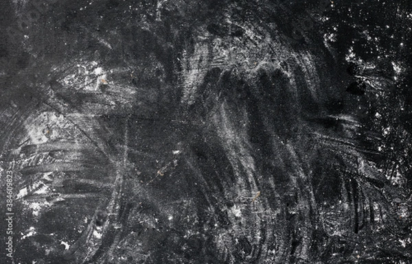 Fototapeta Empty background with flour top view.