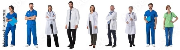 Obraz Full length portraits of doctors